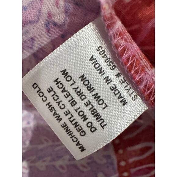 Ivy Jane Tie Front Mixed print Blouse Top Oversized S / M - Picture 4 of 7